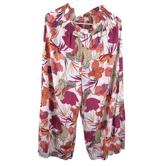 Rachel Zoe Pants Women's Size Large Colorful Floral Elastic Waist Loose Summer - Picture 1 of 11